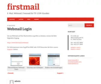 Firstmail.li(E-Mail, Webmail, Freemail fÃ¼r TV-COM-Kunden) Screenshot