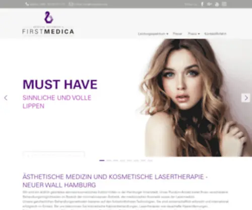 Firstmedica.de(Fachpraxis für ästhetische Medizin und Lasertherapie) Screenshot