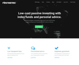 Firstmetric.com(Low Cost Index Fund and Asset Class Investment Advisor) Screenshot