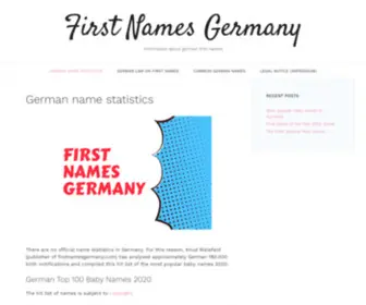 Firstnamesgermany.com(Information about german first names) Screenshot