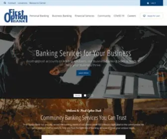 Firstoptionbank.com(Banking and financial services) Screenshot