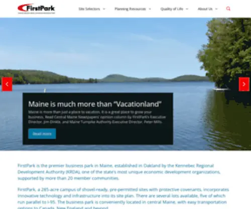 Firstpark.com(Established by the Kennebec Regional Development Authority (KRDA)) Screenshot