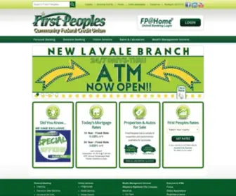 Firstpeoples.com(First Peoples Community Federal Credit Union) Screenshot