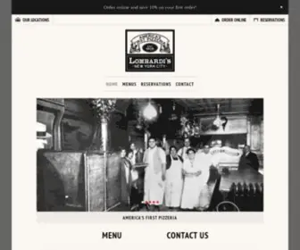 Firstpizza.com(America's First Pizzeria) Screenshot