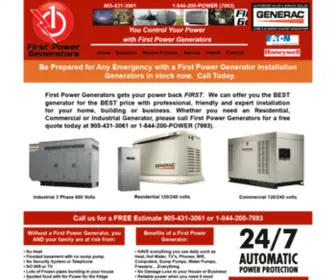 Firstpowergenerators.com(First Power Generators) Screenshot