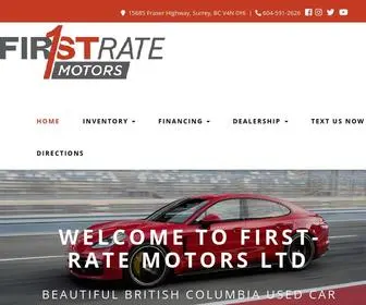 Firstratemotors.ca(Cars) Screenshot