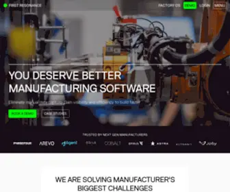 Firstresonance.io(Manufacturing Software for Industry 4.0) Screenshot