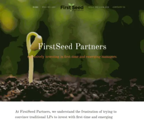 Firstseedpartners.com(FirstSeed Partners) Screenshot