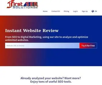 Firstseosolutions.com(First SEO Solutions Tools) Screenshot