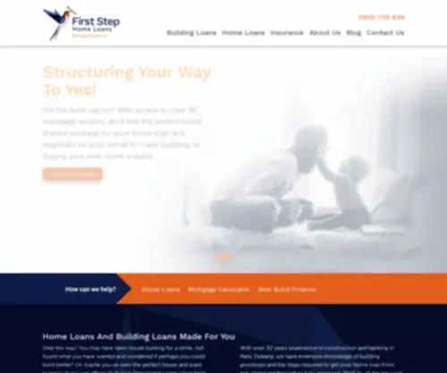 Firststephomeloans.co.nz(Home Loans) Screenshot