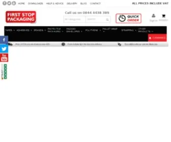 Firststoppackaging.co.uk(Tapes, Adhesives and Packaging Online) Screenshot