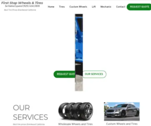 Firststopwheelsandtires.com(First Stop Wheels and Tires) Screenshot