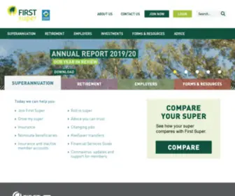 Firstsuper.com.au(FIRST Super) Screenshot