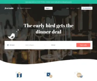 Firsttable.co.id(50% off Early Bird Restaurant Deals with First Table) Screenshot