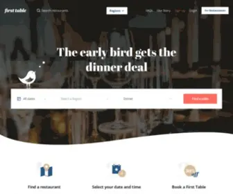 Firsttable.co.uk(50% off Restaurant Deals with First Table) Screenshot