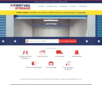 Firstusastorage.com(Self Storage Units) Screenshot