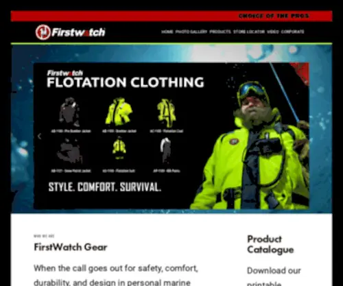 Firstwatchgear.com(FirstWatch Gear) Screenshot