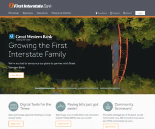 Firstwesternbank.com(First Interstate) Screenshot