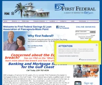 Firstwithus.com(First Federal Savings & Loan) Screenshot