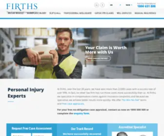 Firths.com.au(Firths The Compensation Lawyers) Screenshot