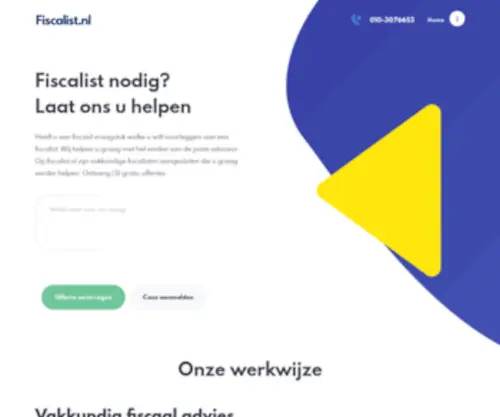 Fiscalist.nl(Vraag een offerte aan op) Screenshot