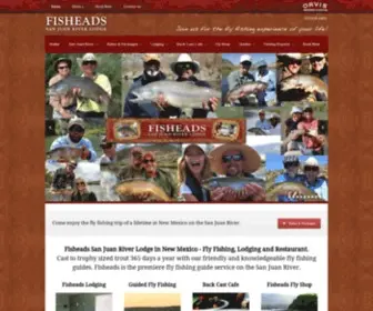 Fisheadsofthesanjuan.com(New Mexico Fly Fishing on the World Famous San Juan River. Fisheads Lodge) Screenshot