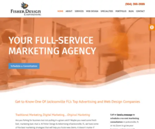 Fisherdesignandadvertising.com(Web design company) Screenshot