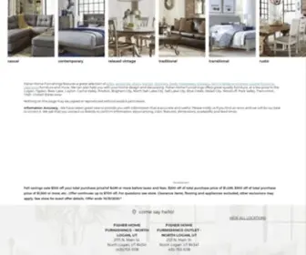 Fisherhf.com(Fisher Home Furnishings) Screenshot