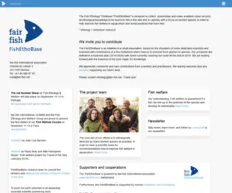 Fishethobase.net(FishEthoBase) Screenshot