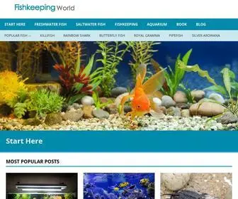 Fishkeepingworld.com(Fishkeeping, Aquariums, Care & More) Screenshot