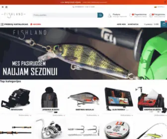 Fishland.eu(Internetinė žūklės prekių parduotuvė) Screenshot