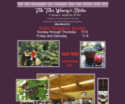 Fishtaleswine.com(Fish Tales Winery) Screenshot