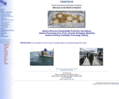 Fishtech.com(World's Most Experienced Abalone Consultants) Screenshot