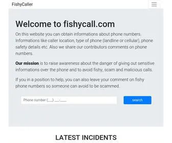 Fishycaller.com(Your Sentora account is active) Screenshot