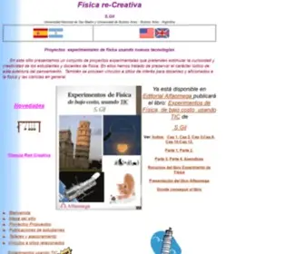 Fisicarecreativa.com(Física re) Screenshot