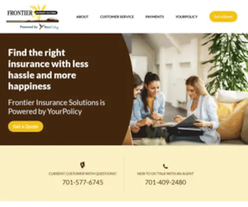 Fisnd.com(Frontier Insurance Solutions) Screenshot