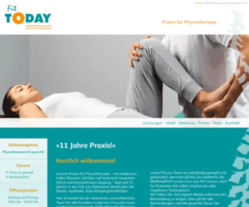 Fit-Today.de(Fit Today – Praxis für Physiotherapie in der Kleppingstraße 24 (Neutor) Screenshot