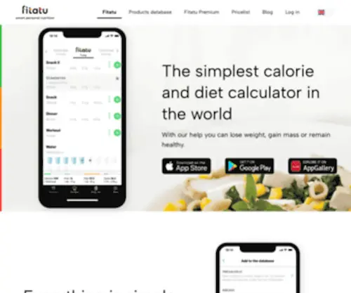 Fitatu.com(The simplest calorie calculator) Screenshot