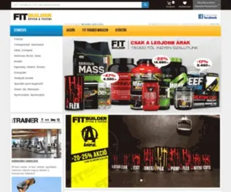 Fitbuilder.hu(Táplálékkiegészítő termékek a legnagyobb gyártóktól) Screenshot