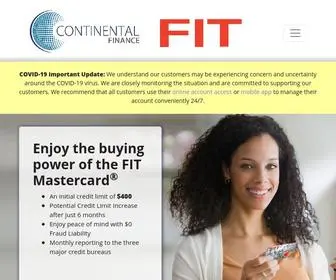 Fitcardinfo.com(Continental Finance) Screenshot