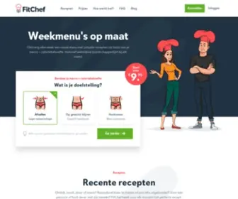 Fitchef.nl(Bij fitchef vind je gezonde recepten en weekmenu's op maat voor afvallen en spiermassa opbouwen. zo) Screenshot