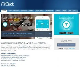 Fitclick.com(Free Diet Plan and Online Weight Loss Programs at FitClick) Screenshot