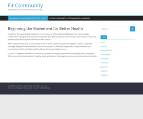 Fitcommunitync.org(Wellcome to my site) Screenshot