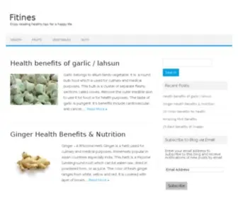 Fitines.com(Enjoy reading healthy tips for a happy life) Screenshot