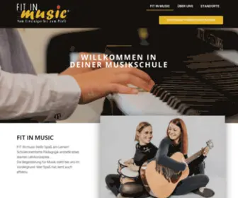 Fitinmusic.de(FIT IN music Willkommen) Screenshot