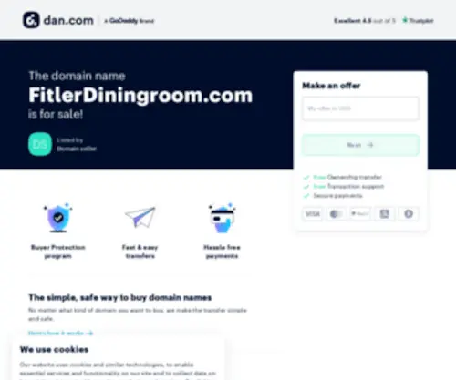 Fitlerdiningroom.com(Premium domains add authority to your site. Transparent pricing. 1 year WHOIS privacy inc) Screenshot