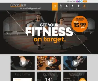 Fitness4Less.co.uk(Fresh, fun and affordable gyms around the UK) Screenshot