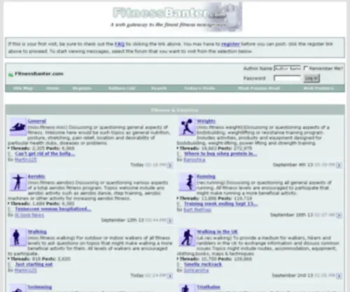 Fitnessbanter.com(Fitness & exercise forum) Screenshot