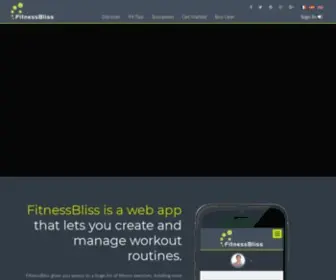 Fitnessbliss.com(Fitness web app) Screenshot