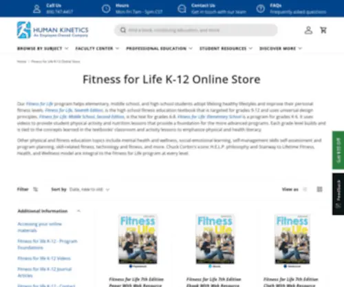 Fitnessforlife.org(Human Kinetics) Screenshot